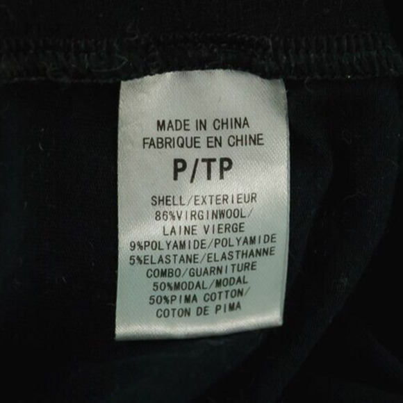 Theory Size P XS Black Dabria Wrap Drape Long Sleeve Wool Blend Cardigan Sweater - Picture 4 of 6